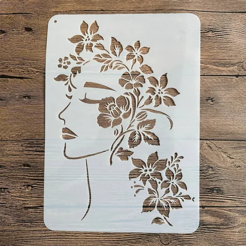 Plantillas de mandala DIY, pintura de pared, libro de recortes colorear, álbum en relieve, plantilla de tarjeta de papel decorativa A4 29*21cm para mujer