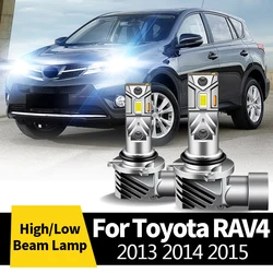 2Pcs CANbus LED Headlight High Beam Low Beam Lamp Fog Light 12V BulbS Halogen Replacement Light For Toyota RAV4 2013 2014 2015