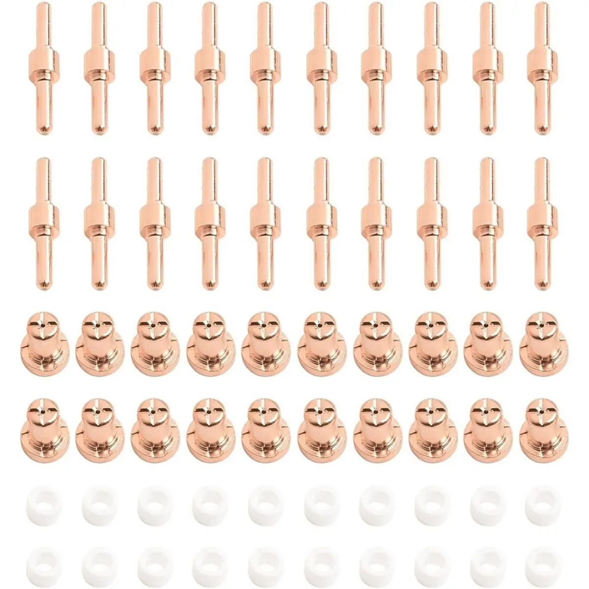 【50% OFF】Plasma Cutting Torch Consumables, 60-Piece Set for PT-31 Torch Compatible with CUT-40 and CUT-50 Plasma Cutters