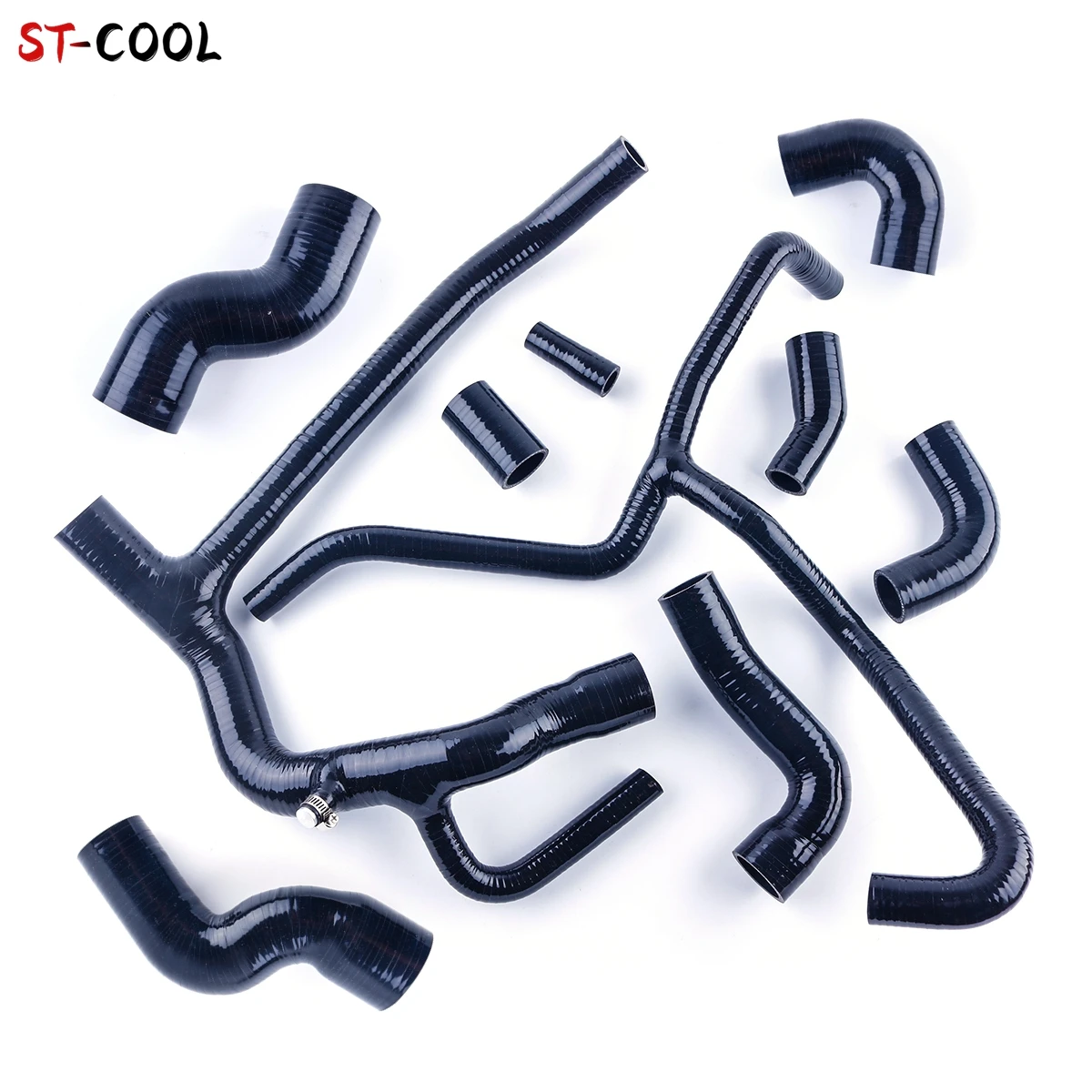 For 1999-2004 Land Rover Discovery 2 TD5 Turbo 2000 2001 Intercooler + Radiator Coolant Hoses Kit Silicone Tubes 10Pcs 10 Colors