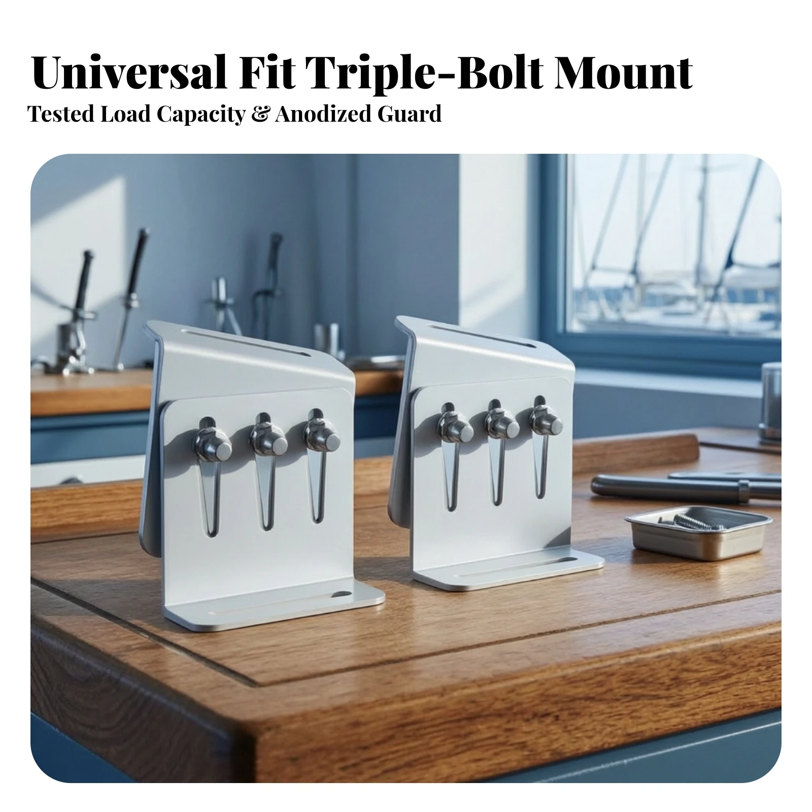 2 Pairs Solar Panel Mounting Bracket Secure Aluminum Bracket with Bolts Brackets Slim Hardware Heavy-Duty for RV Owners