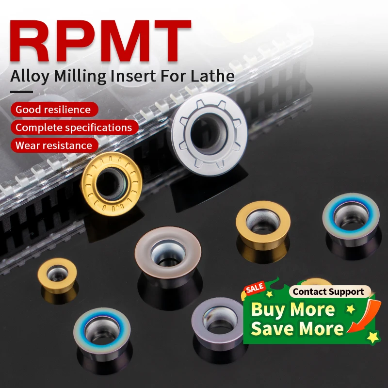 Indexable Carbide Inserts RPMT RPMW Turning Inserts RPGT Milling Inserts 0702 08T2 1003 1204 1605 CNC Lathe Milling Machine Tool