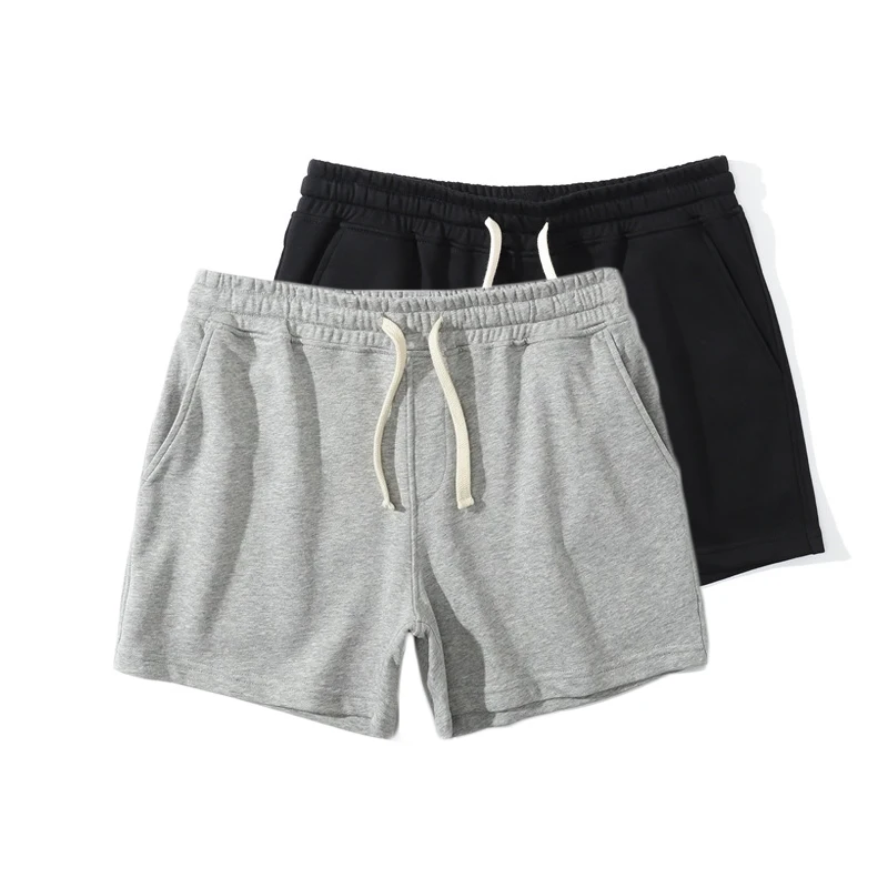 New Men's Casual Shorts Gym Summer Fitness Shorts Breathable Surffing Seaside Resort Shorts Elastic Solid Sports 2pc Sportswear
