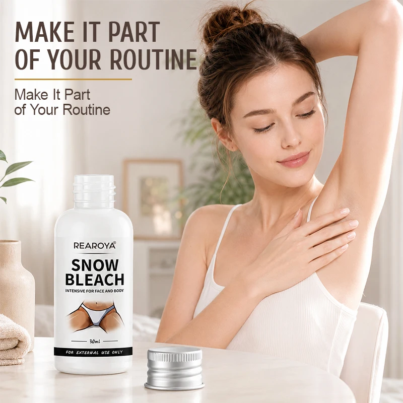 Snow Bleach Brightening Body Cream Dark Spot Lightening Lotion For Underarm Bikini Elbow Knee Armpit Private Skin Bleaching Care