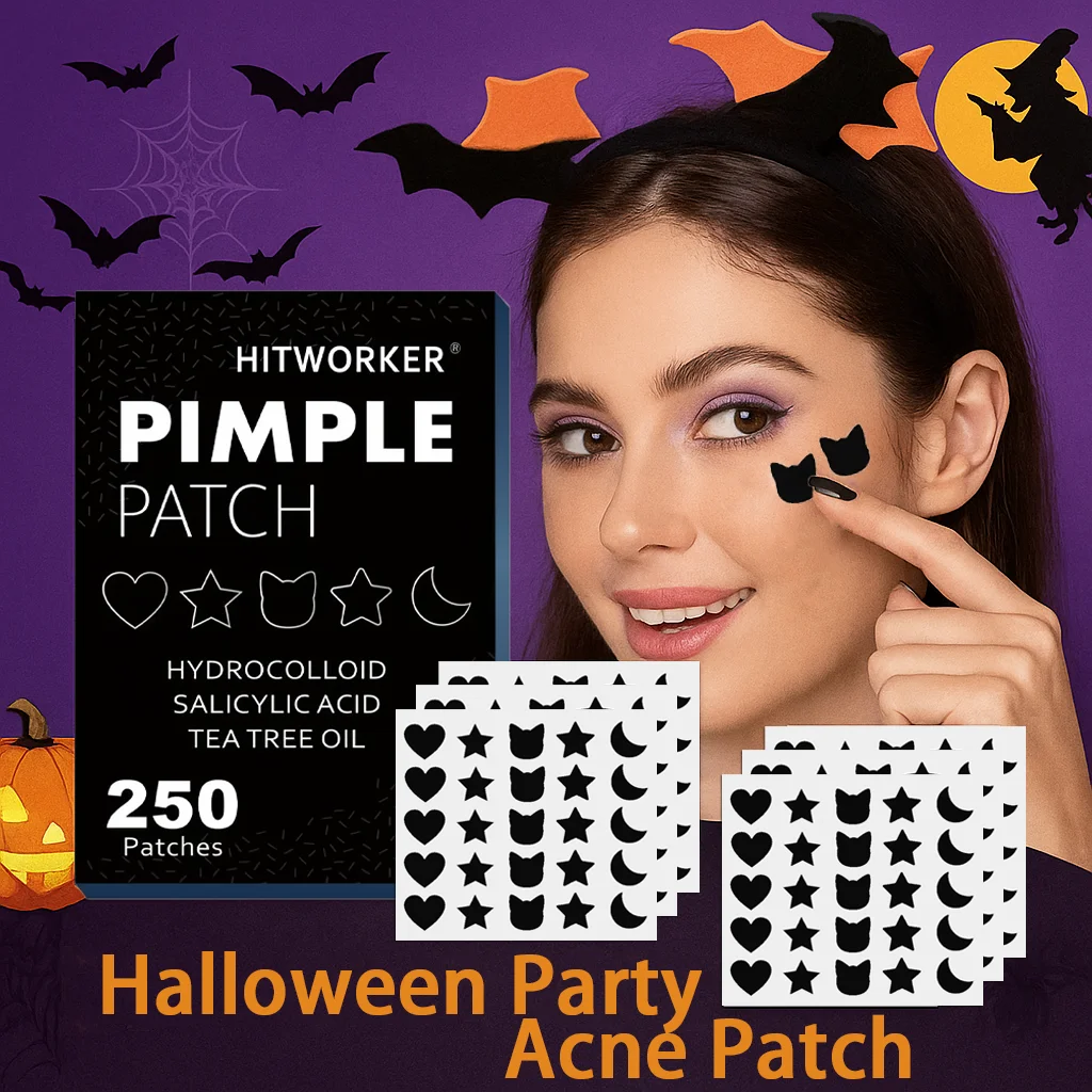 رقع حب الشباب هيدروجيل، 250 قطعة في كل صندوق، رقع حب الشباب للتنظيف العميق، تغطية البثور بشكل فعال، مناسبة لكل من الرجال