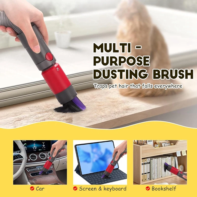 AB43-насадка для инструментов для жениха, щетка + щетка для пыли + гибкий удлинительный шланг для щетки для пылесоса Dyson V7 V8 V10 V11 V15