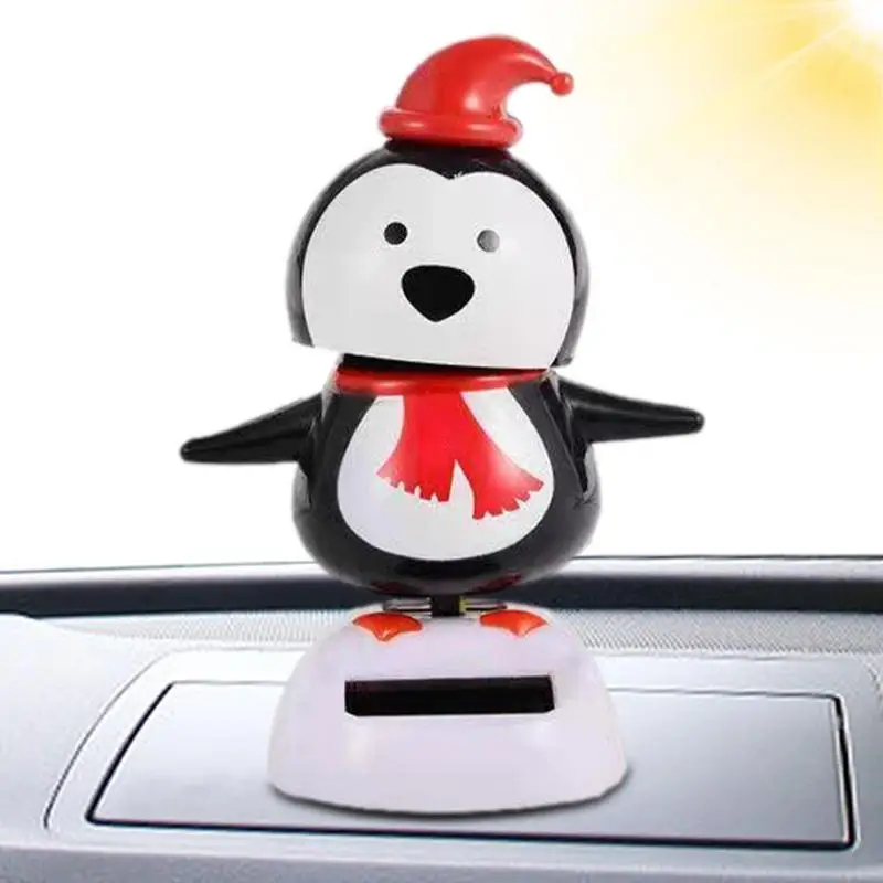 2024 Christmas Car Ornament Solar Dancing Christmas Snowman Elk Automatic Swing Car Interior Home Party Decoration