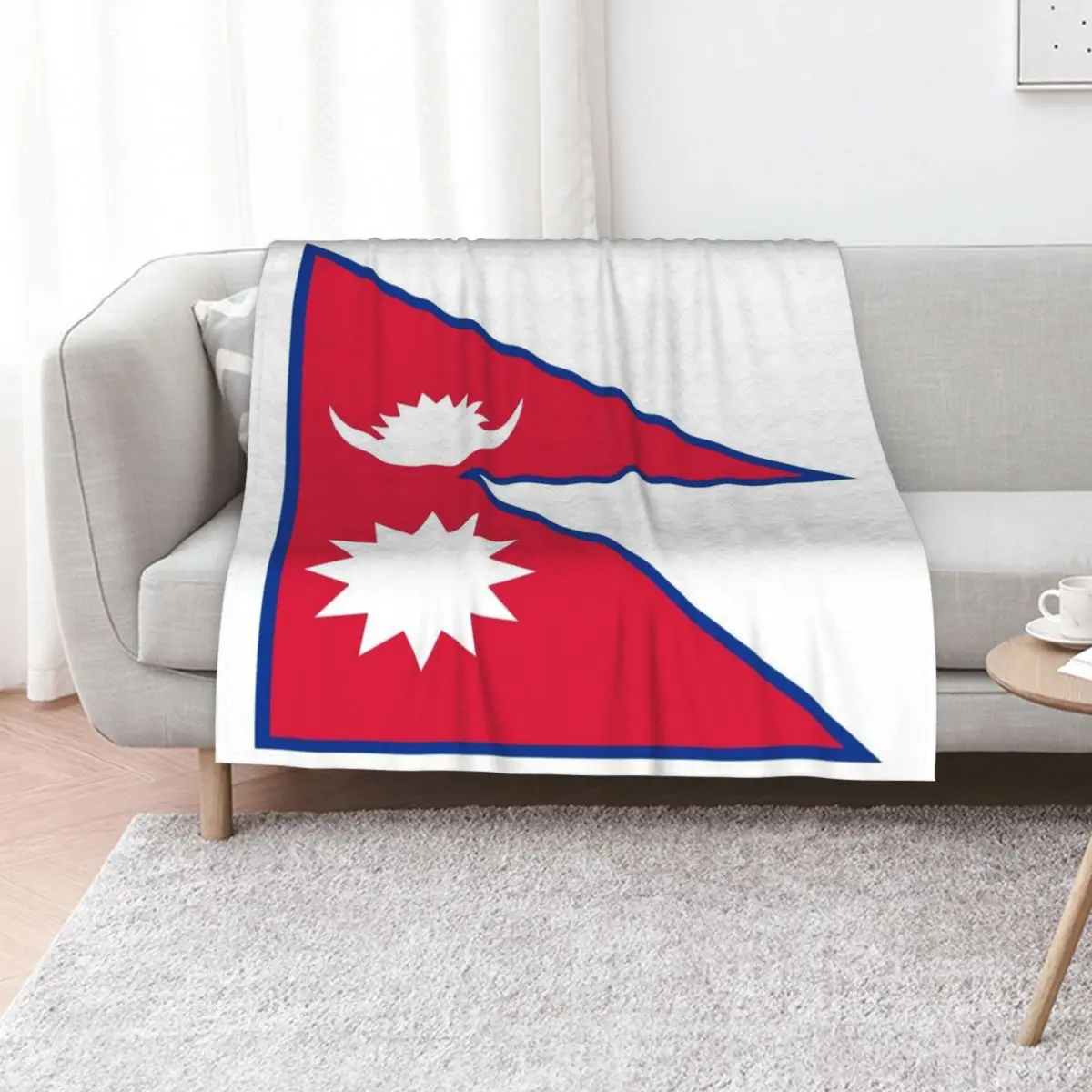 Superb Flag Of Nepal and its red and white colors. Throw Blanket Blankets For Baby Heavy for winter Large Giant Sofa Blankets