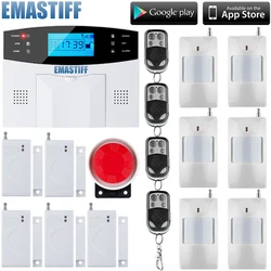 G2B LCD Keyboard RU/SP/EG Voice Wireless SMS Home GSM Alarm system House intelligent auto Burglar Door Security Alarm Systems