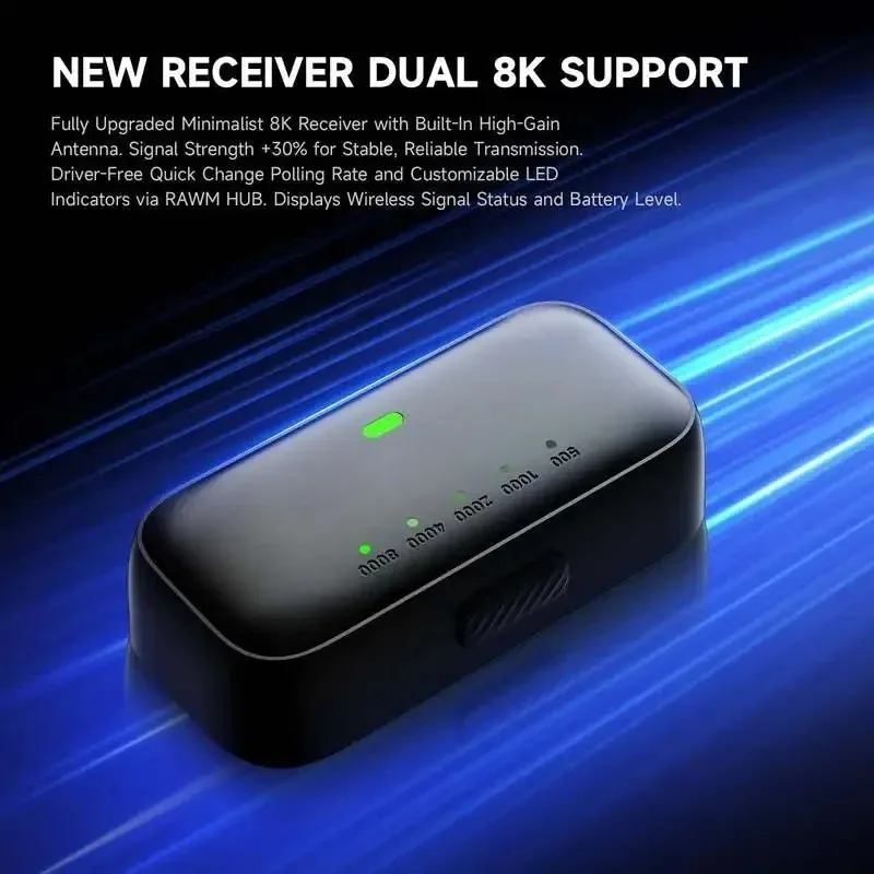 V4 Wireless Gaming Mouse Dual 8K 55g Lightweight Mouse Fast Response PAW3950 Nordic nRF54L15 Original Office Mice