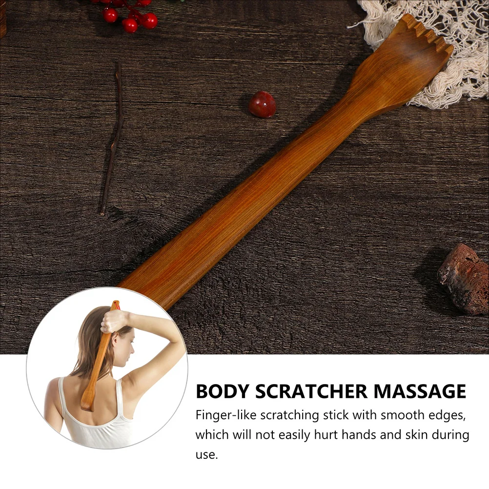 

2pcs Wooden Back Scratcher Massager Itch Relief Body Scratching Tool For Shoulder Hard-To-Reach Areas Claw Design Travel