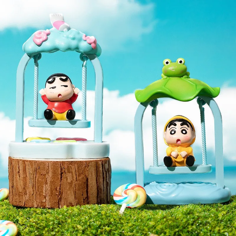 Miniso لعبة لطيفة تلوين شين تشان يتأرجح العصرية صندوق أعمى لعب للبنين جمع نماذج سطح المكتب الحلي هدايا عيد الميلاد #3