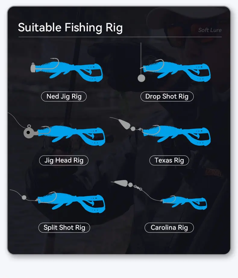 KINGDOM Soft Lure 63mm 76mm Floating Shrimp Bait TPE Lure Realistic Shrimp Worm Soft Bait for Bass Trout Saltwater Fishing