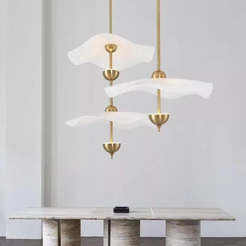 Nordic Postmodern Minimalist Designer Restaurant Chandelier Art Acrylic Led Staircase Lighting