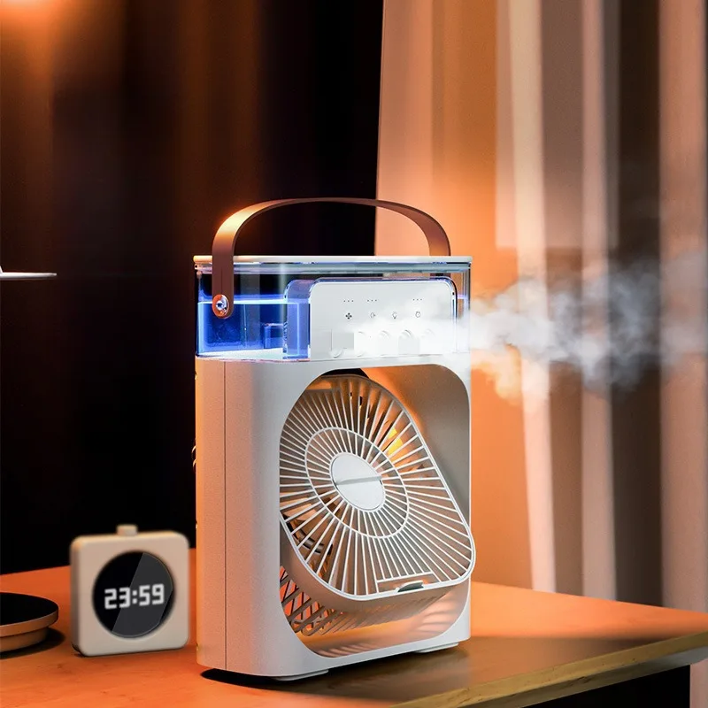 Cooling Spray Fan Desktop Powerful Electric Fan for Student Dorm Office Quiet High Wind Speed Mini Fan