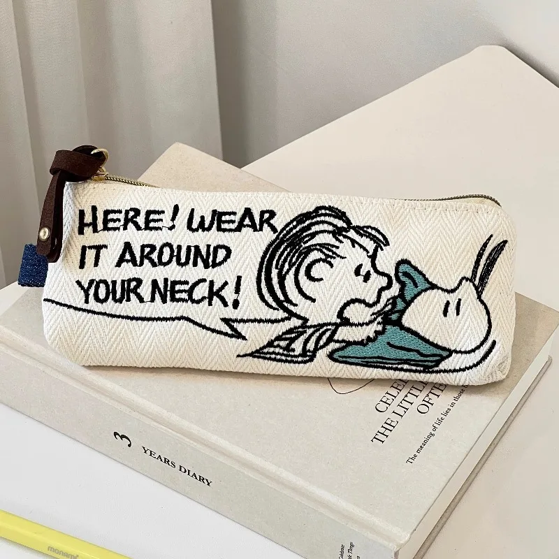 

Snoopy пенал аниме студент большой емкости сумка для ручек с вышивкой мультфильм школьные канцелярские принадлежности пенал офисные поставщики подарки