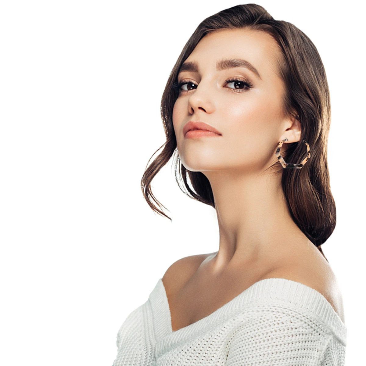 

Totorshuine Earrings Statement for Women Drop Dangle Hoop Leopard Round Acrylic Ohrringe Summer