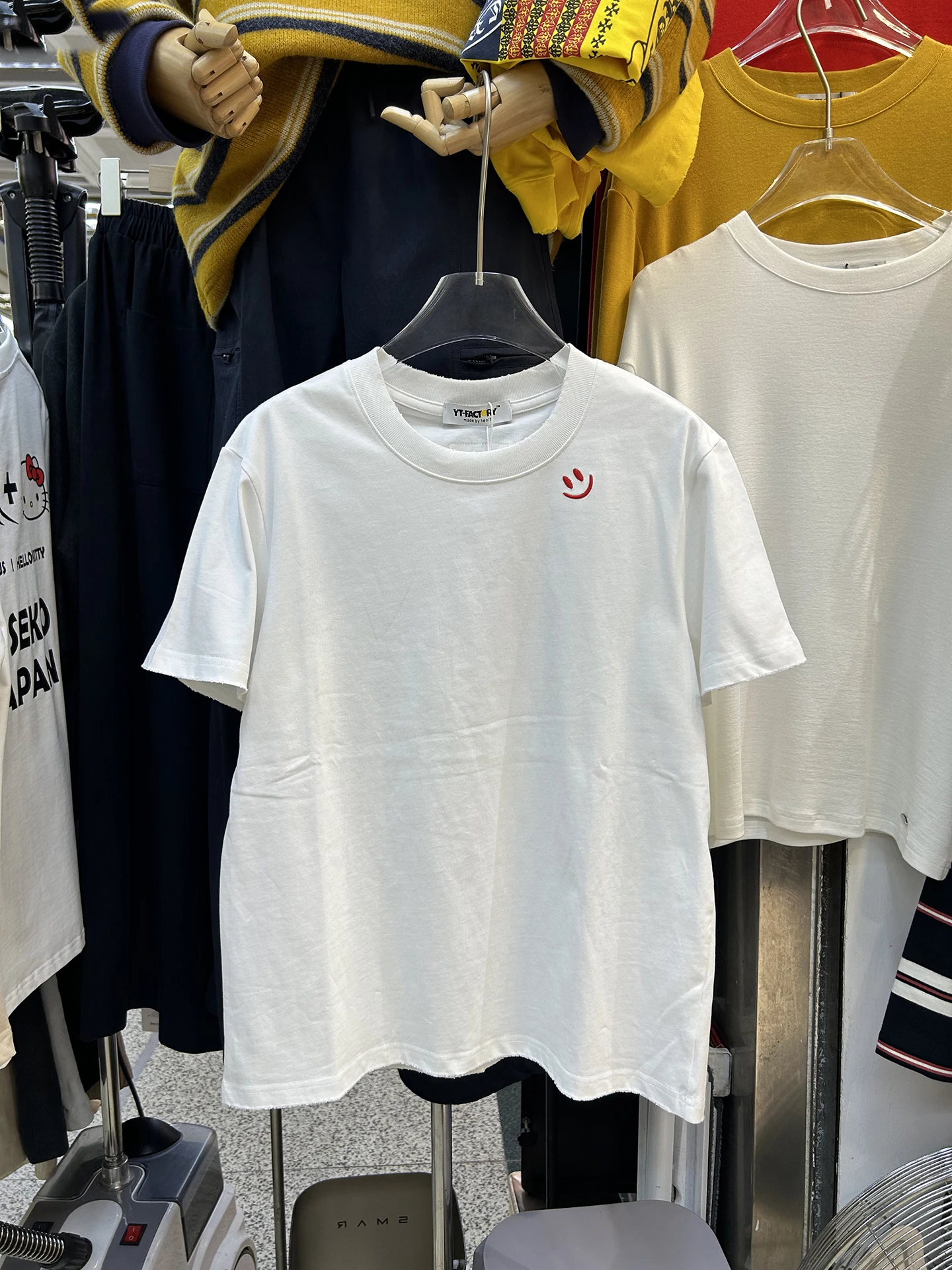 

Simple Sle Embroidered Loose ort Sve round Ne Overhead T-irt Women's Spring New Season Casual Versatile Top