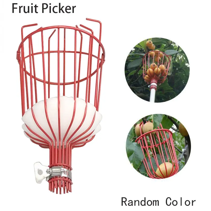 Fruit Picker High Tree Stick Fruit Picker Basket Deep Convenient Fruit Picker Catcher Farm Garden Picking Device Adjustable