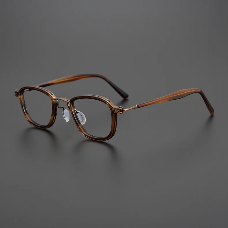 

PENG Japanese Handmade Square Glasses Frame Men Retro Titanium Acetate Eyeglasses Brand Designer Big Frames Spectacles Eyewear