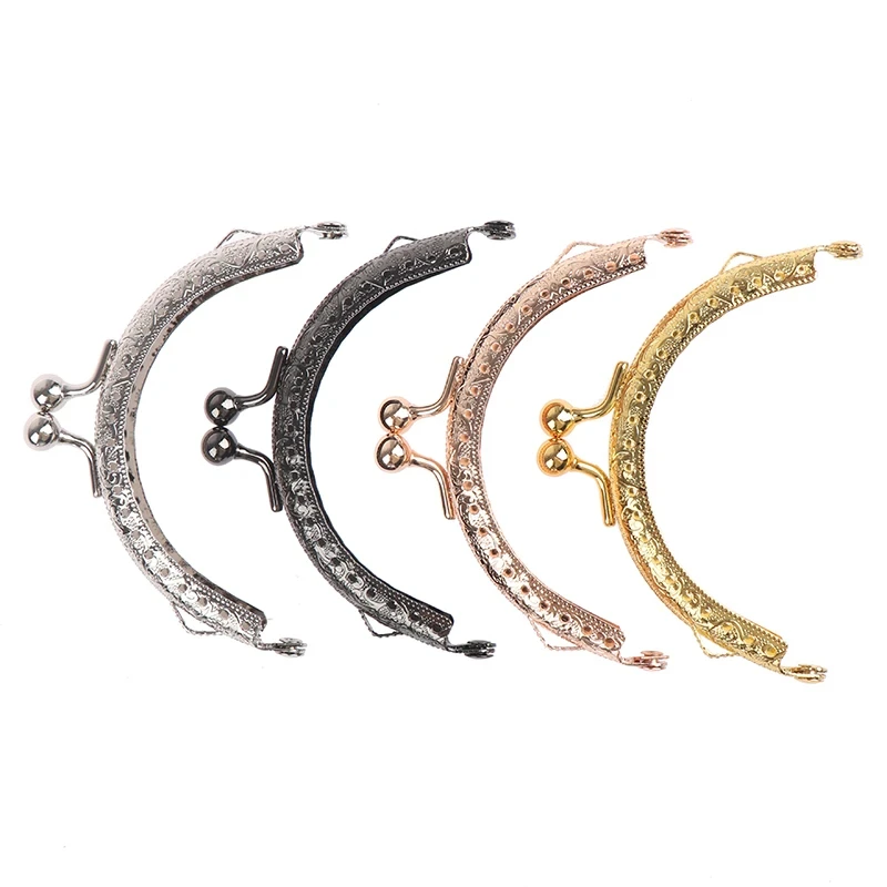 8.5cm Semicircle Metal Purse Frame Clasp Lock Handle For Bag Wallet Handle Clutch 5 colors DIY Craft Bag Accessory Wholesale