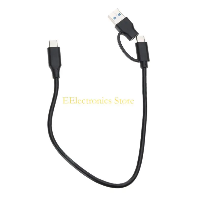 B03C USB to USB C Cable 2 in 1 USB3.0 USB A/C to C Fast Charging Cable USB Type C to Type C Charger Cord 10Gbps Data Sync