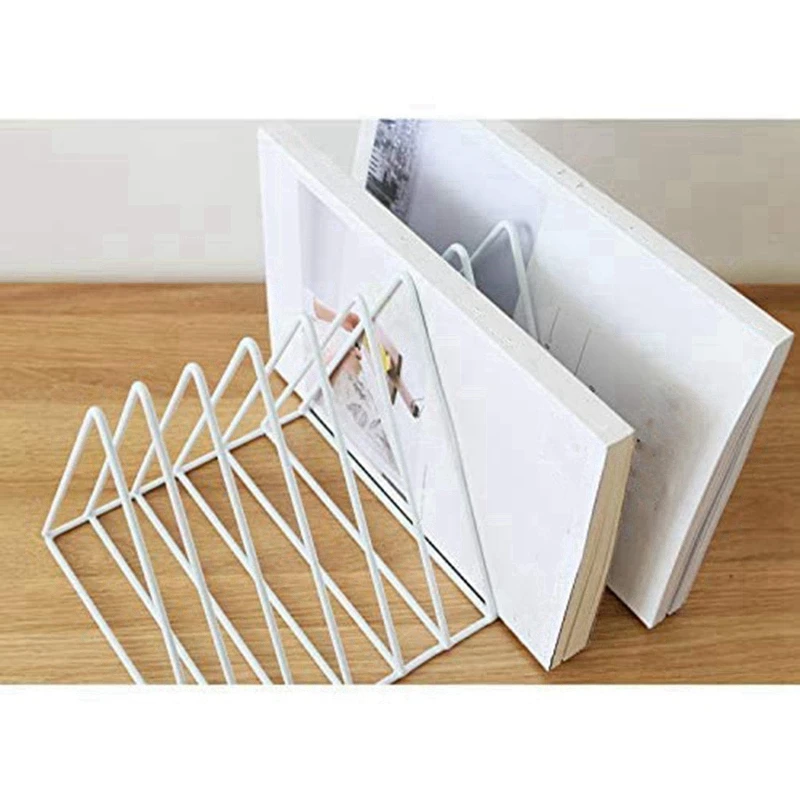 Трехугловая стойка для файлов и стеллаж для магазинов, 10 ячеек, стеллаж для газет, хранение файлов для офиса, украшение для дома