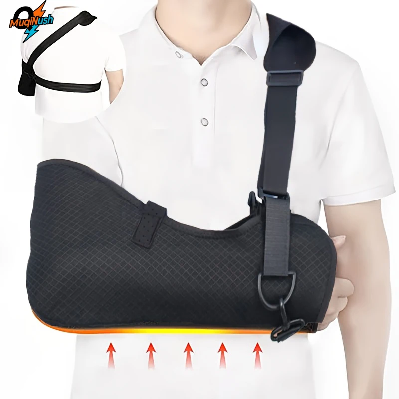 

MuqiNush Arm Sling Adjustable Shoulder Fixator for Showering Bathing After Shoulder Dislocation Surgery Comfortable Breathable