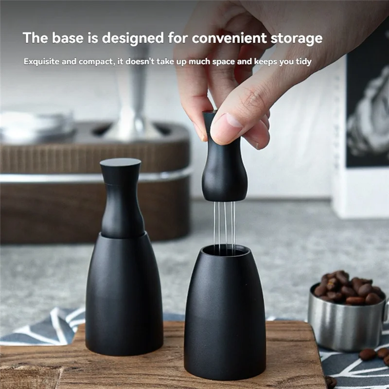 DONQ-إسبرسو اكسسوارات القهوة مسحوق الموزع القهوة النمام WDT أداة اليد النمام مع قاعدة لمطابخ المقهى