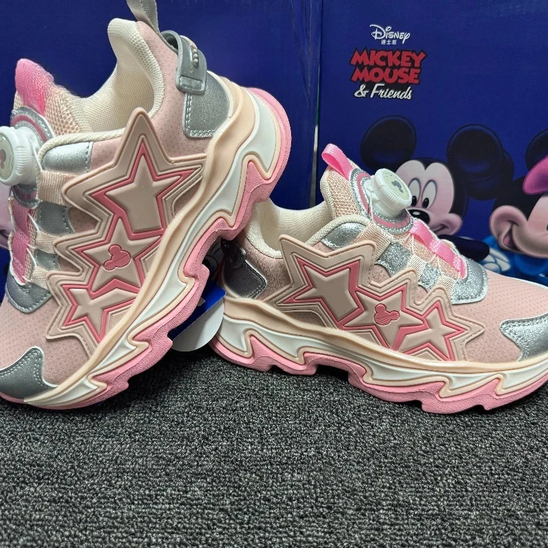 

Детская обувь Disney 2025 года, кожаные водонепроницаемые повседневные кроссовки для бега для мальчиков и девочек
