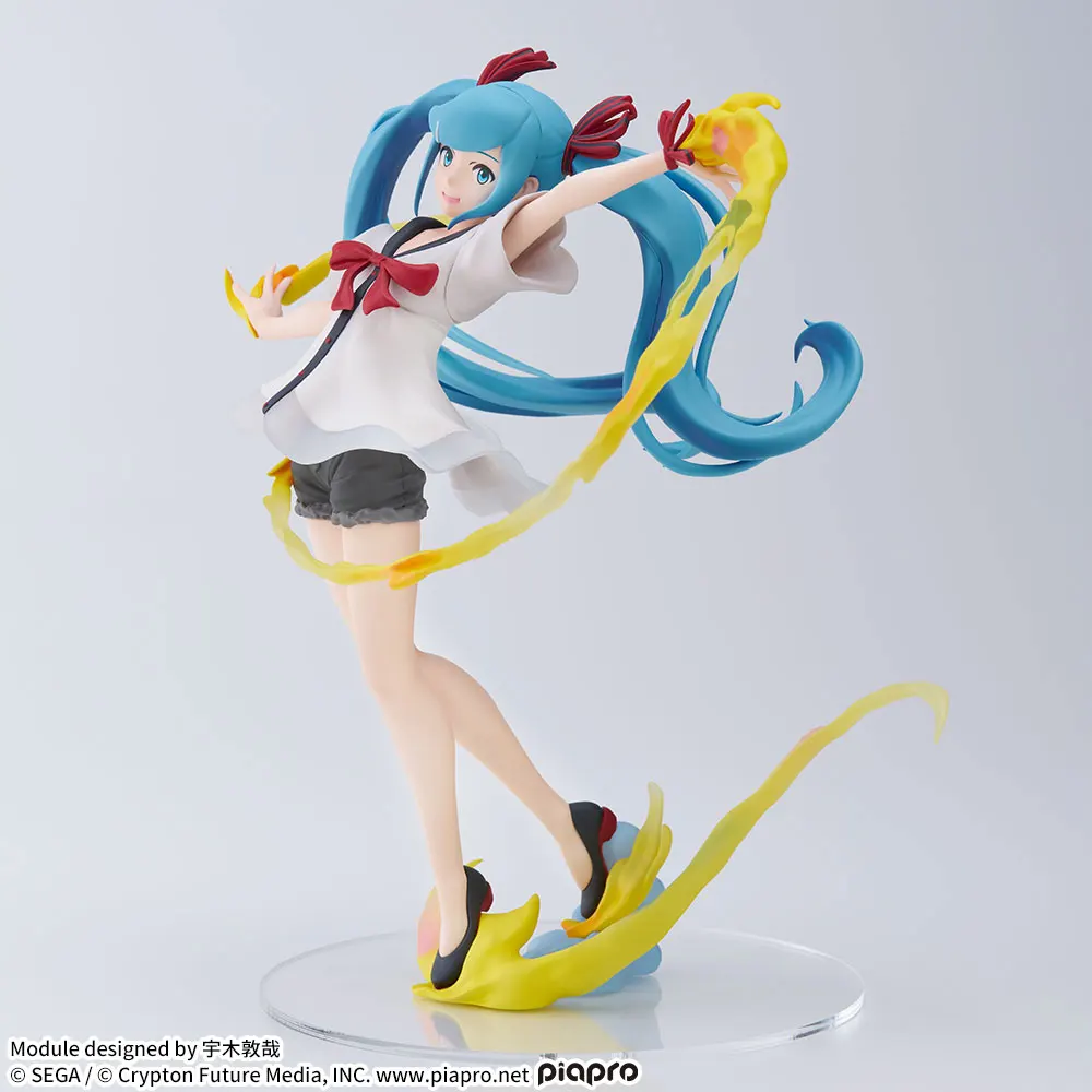 Оригинал Sega Hatsune Miku Mega 39's Shiny T.r Ver. Рис. 22 см Hatsune Miku Project Diva фигуризиma модель подарок подлинная искусственная кожа