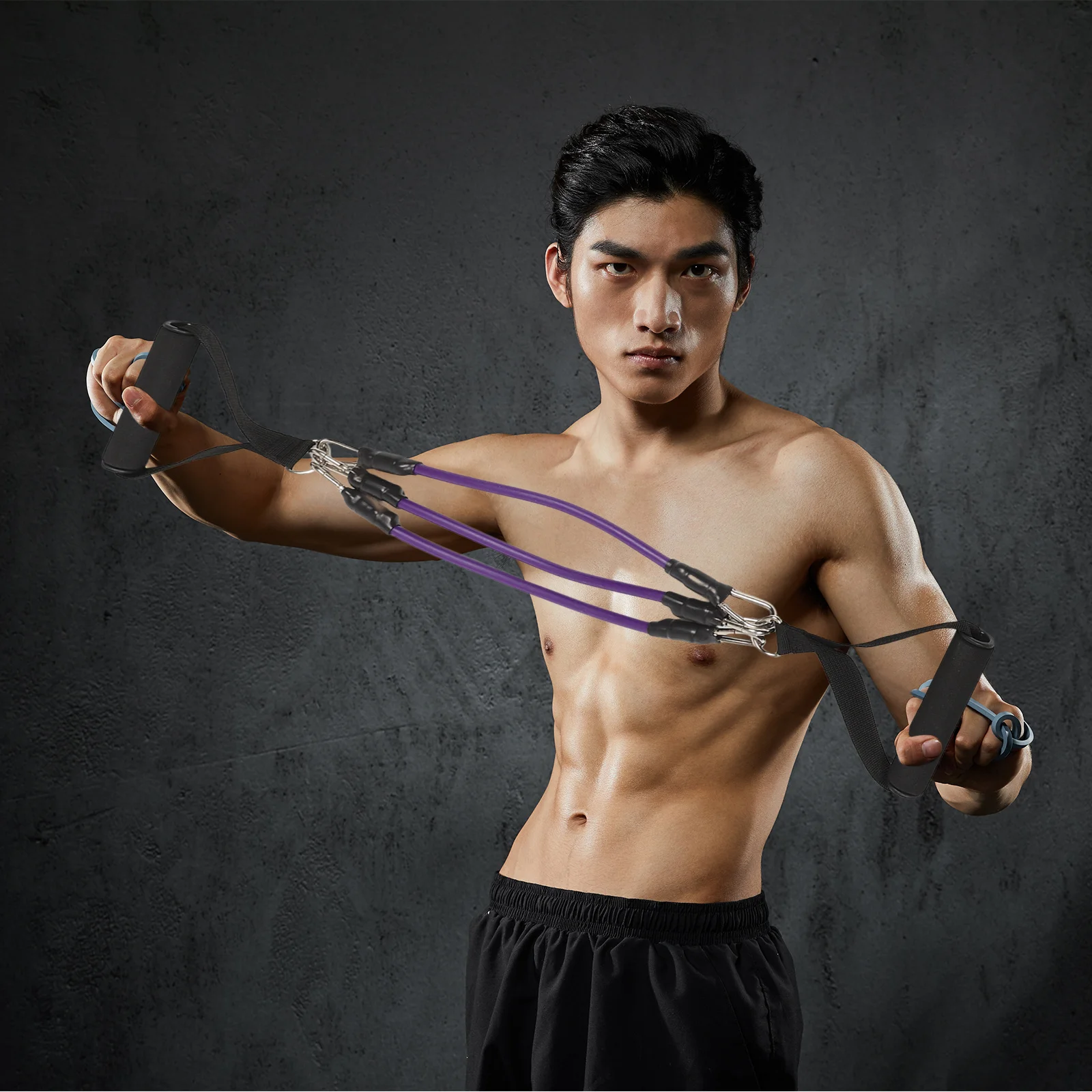 

Multi-Functional Resistance Rope Purple Foot Pedal Trainer for Sit-Ups Adjustable Intensity Lightweight Portable Workout