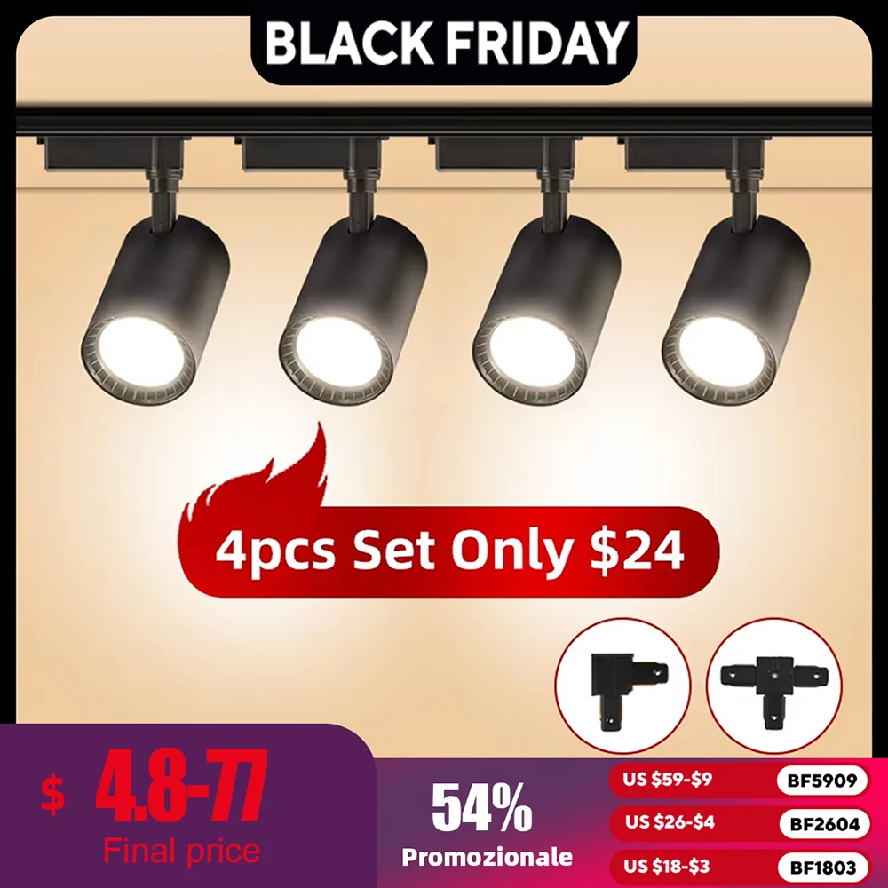 Bộ Đèn Led Âm Trần Theo Dõi Ánh Sáng 220V Đèn Rọi Ray COB Đèn Tường Đèn Đường Chiếu Sáng Đường Sắt 20/30/40W Ốp Nổi Shop Quần Áo Nhà