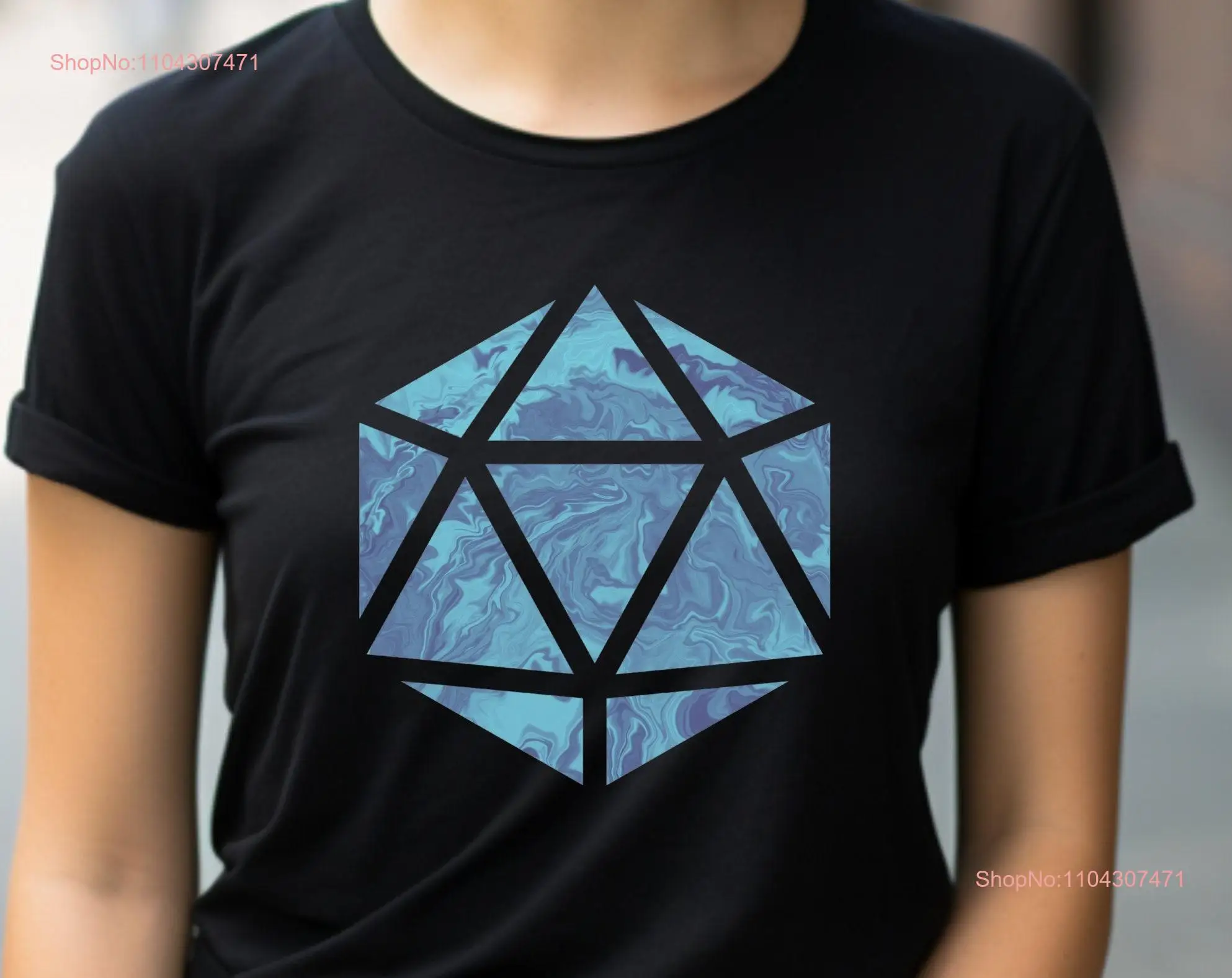 D20 DnD T shirt Dungeon Master D Clothing and Dice RPG TTRPG long or short sleeves