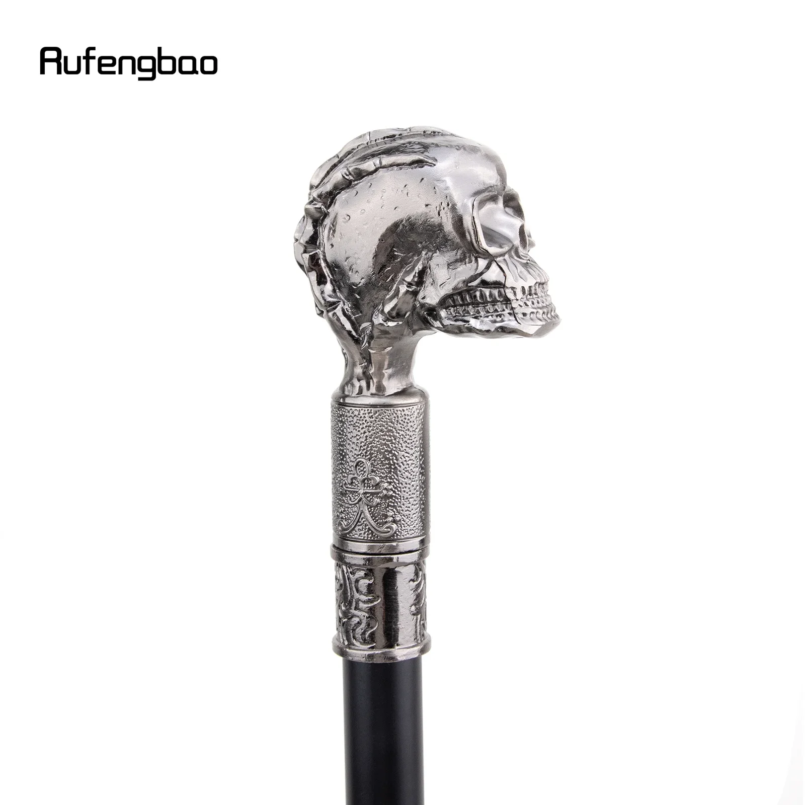 Testa di teschio Dente grande Steampunk Singolo snodo Moda Bastone da passeggio Decorativo Cospaly Party Canna da passeggio Crosier di Halloween 93 cm