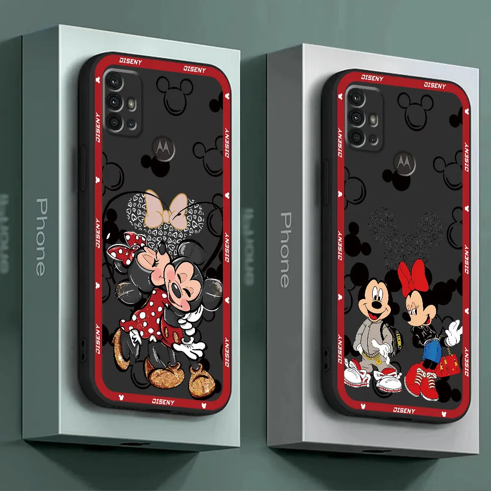 Cover Phone Case for Motorola Moto G52 G72 G71 5G Edge 20 Lite Edge 40 30 Neo G51 G50 G30 G31 G53 Disney Mickey Minnie Cute