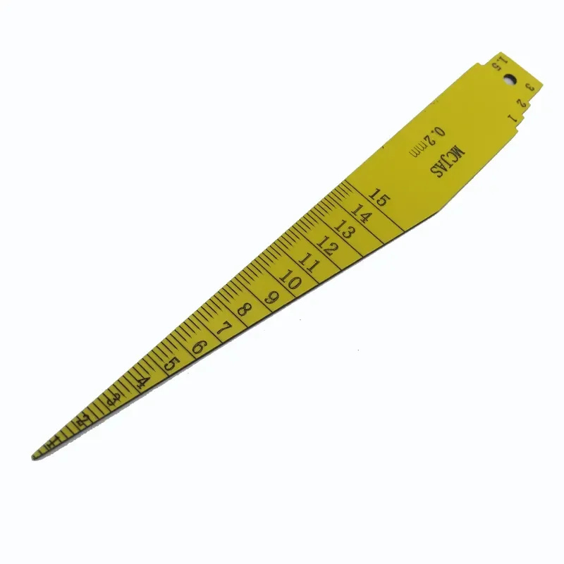 1-15mm Plastic Feeler Gauge Taper Welding Feeler Gauge Gage Gap Ruler Automobile Industry Measuring Tools Szczelinomierz