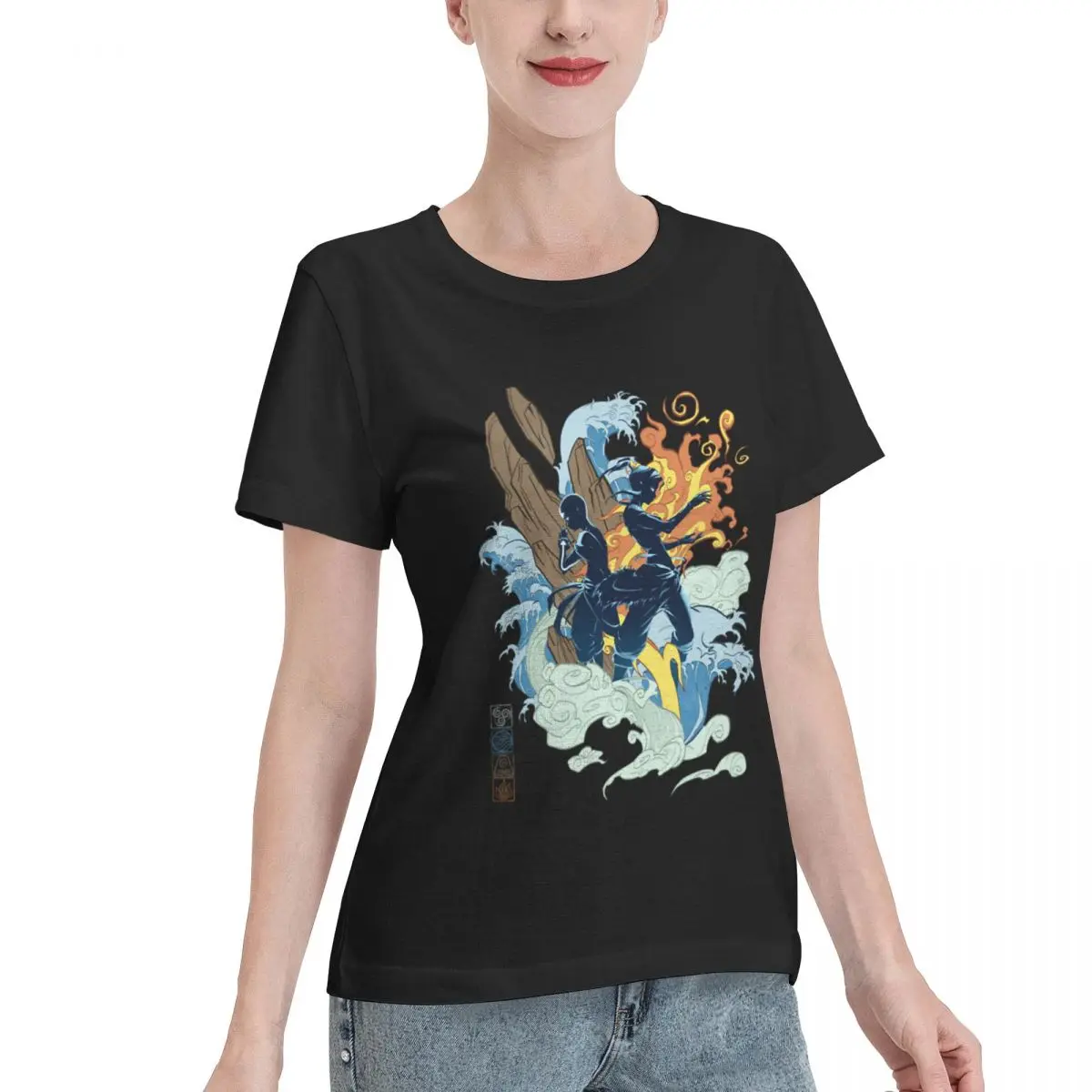 Free Matching Two Avatars Women's T-shirt Inner Wear Summer Women Top