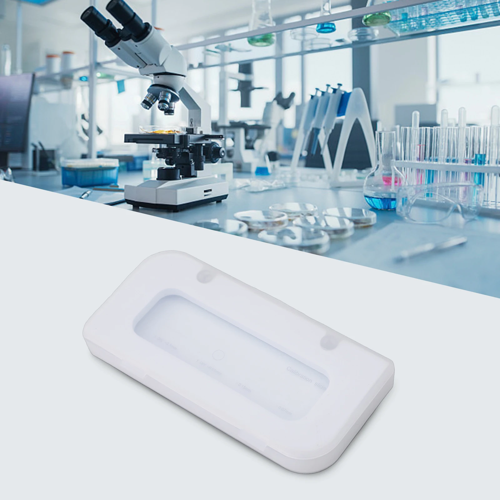 Microscope Micrometer Slide with 25mm x 75mm Dimensions and 1.1mm Thickness for Stable Mounting and Reliable Calibration