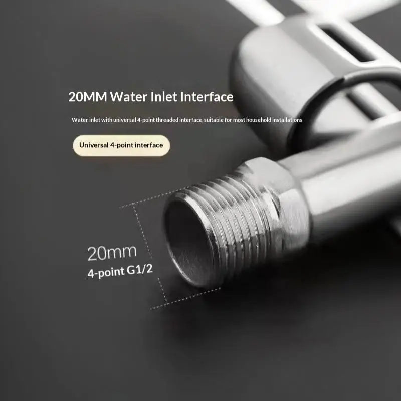 304 Stainless Steel Faucet Double Outlet Dual Control Water Tap One In Two Out Faucet 1/2