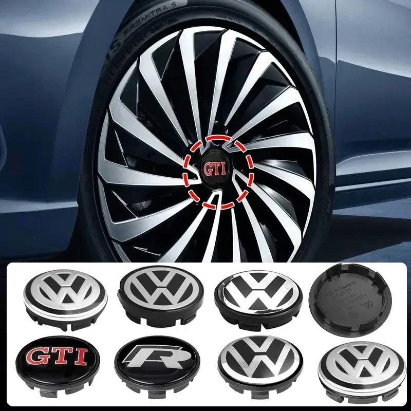 4pcs/set 56mm/65mm/66mm Car Styling Wheel Center Cap Hub Covers Badge Accessories For VW Volkswagen Golf 1J0601171 6CD601171