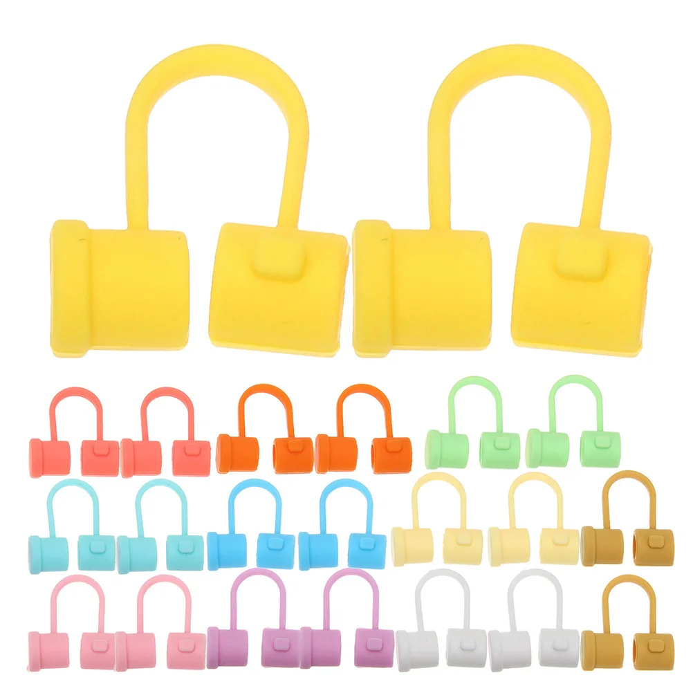 

50pcs Silicone Straw Tips Covers Reusable Bright Color Protective Caps Multi-Color Decorative Drinking Straw End Stopper Kitchen