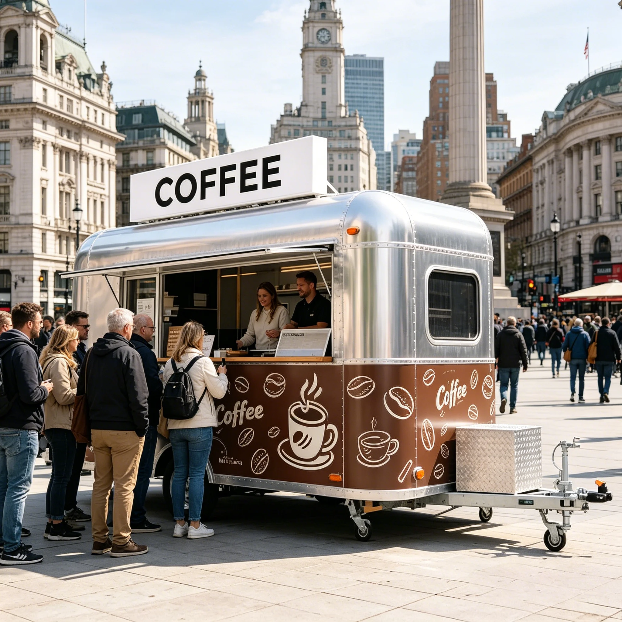 Mobile Kitchen Food Truck Trailer Full Equipment for Snack Food Candies Chips Ice Cream Fast Food in Sale Deposit