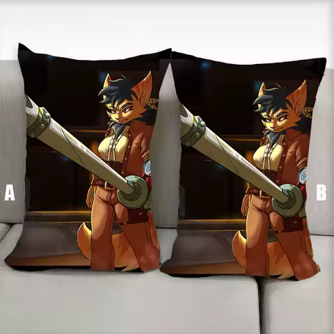 Dakimakura Anime Pillow Silva Furry Nsfw Half Body Cartoon Pillow Core Double Side Print Bedding Gifts