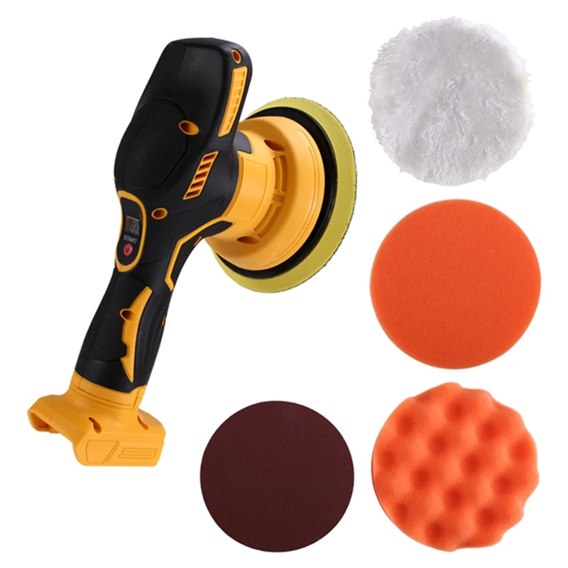 Car Polisher Adjustable Auto Cordless Electric Waxing Sanding Sealing Glaze Tool  For Dewalt 18V 20V Battery Power Tools