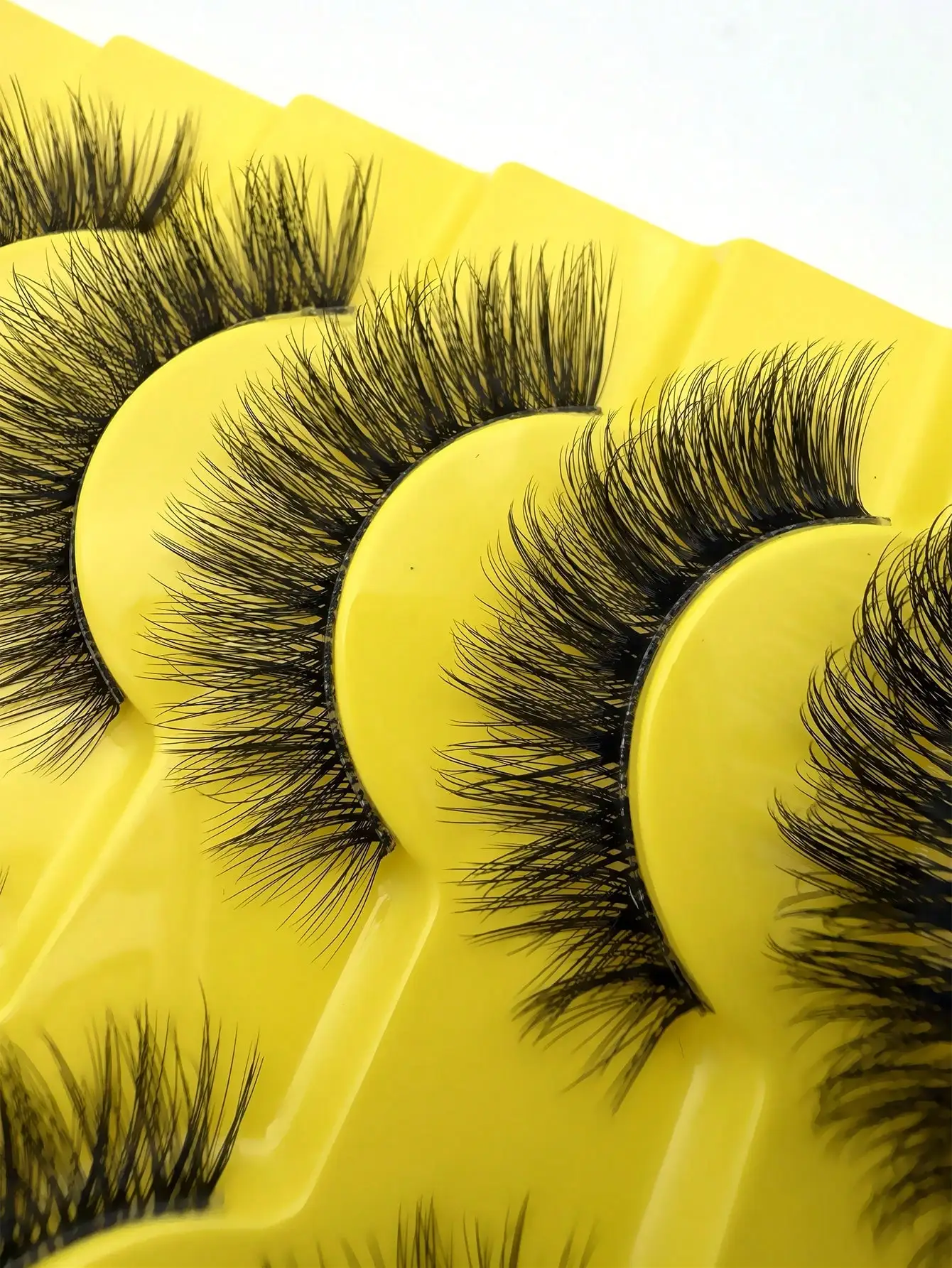 10 Paar Katzenaugen-Kunstwimpern aus Nerzfell, natürlich flauschig, 3D, dick, gewellt, wie Wimpernverlängerungen, Set – Detail 4