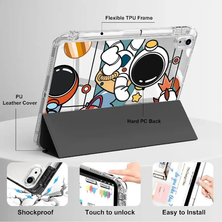 Fashionable Astronaut Design Tablet Case For iPad Air 4 5 M3 M2 M4 11inch Pro 2025 Mini 6 7 11th 10th 9th 8th 7th 12.9inch