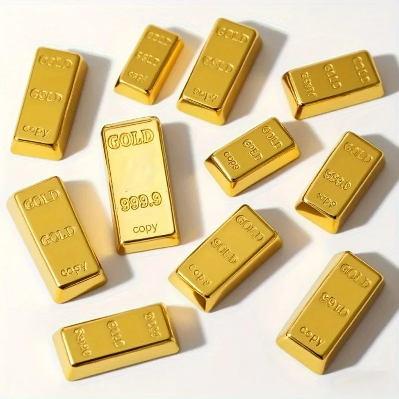 Simulierte Mini-Goldbarren-Heimdekoration aus Zinklegierung, lässiges Accessoire, ideales Einweihungsgeschenk – Detail 6
