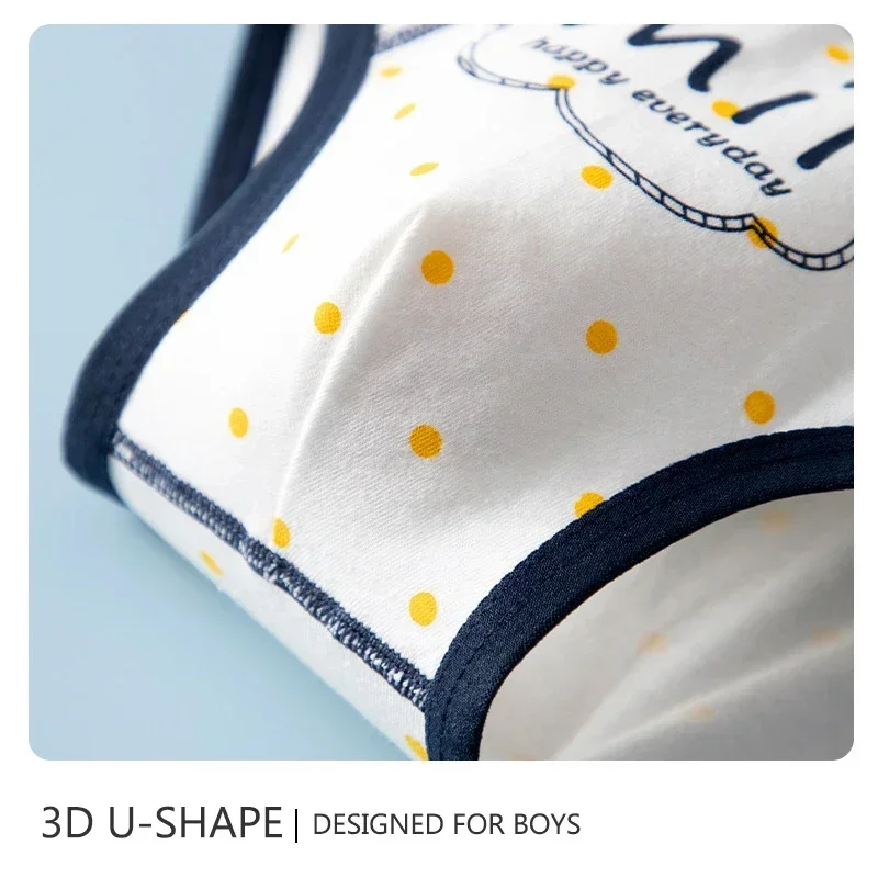4pcs Cotton Boys Briefs Star Airplane Shark Dinosaur Cartoon Printed Children Panties Underpants Soft Triangle Underwear For Boy - Image 4