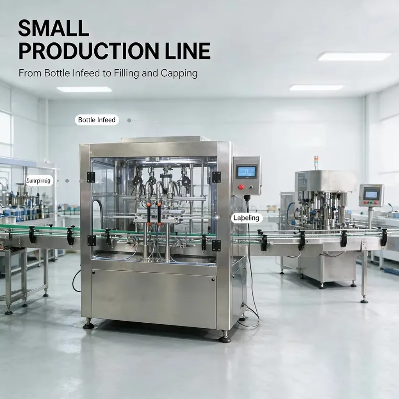Custom magnetic pump filling machine straight line bottling line touch screen for viscous liquid 100‑2000ml for food workshops